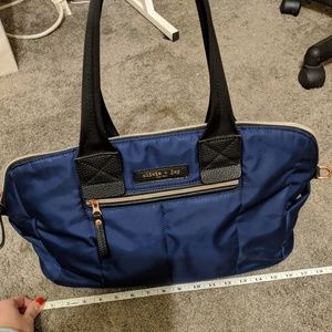 Olivia + Joy blue nylon gymbag